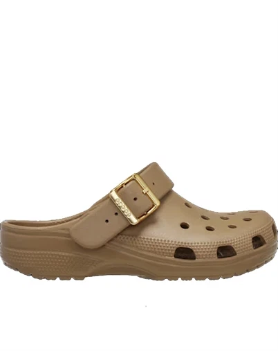 Crocs - Classic Metallic Buckle Clog - Sepia 
